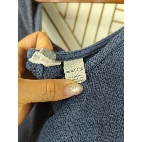 Roxy GIRL'S Blue Romper Sleeveless Pockets Textured Size 14 - Picture 5 of 8